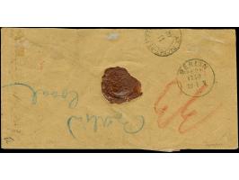 18 Kr. ocker, 1 Kr. grün und 2 Kr. orange mit klar auf- und nebengesetztem EKr. "DARMSTADT 9 10 71" auf Paketbegleitbrief nac