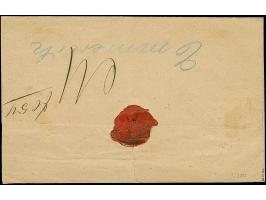 10 Gr. gelbbraun und 5 Gr. ocker, beide farbfrisch und ausgabetypisch gut gezähnt, auf Paketbegleitbrief mit "Proben ohne Wer