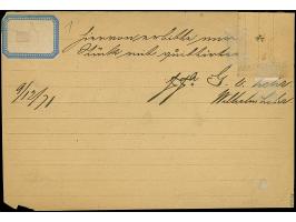 Ausschnitt 1 Kr. grün, mit EKr. "FRANKFURT A.M. 9 12 71" auf Korrespondenzkarte 'Deutsches Reich-Post-Gebiet', als Ortskarte 