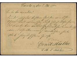 1 c. ocher and 2 c. red neatly tied by cds “CANTON OCT 00” to postal stationery card 1 c. rose to Germany, additional frankin