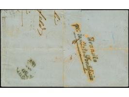 3 Sgr. auf gelb, breitrandig, mit Nr. "1439" und sauber nebengesetztem Ra3 "STETTIN BAHNHOF 18/7" (1857) auf komplettem Faltb