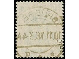 1916, Germania 50 C. auf 40 Pfennig karminrot/lilarot schwarz, Zwischenraum 0,8mm, sauber gestempelt “BRÜSSEL 10.11.18”, tade