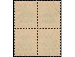 1918, 40 bani auf 30 Pfennig, Viererblock, dabei die linke obere Marke mit Zwischenraumabart, sauber gestempelt, tadellos, Fo