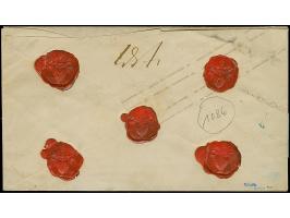 2 Sgr. auf blau im waagerechten 3er-Streifen (rechte Marke kurz berührt) und Einzelstück, mit Nr. "183" als Zufrankatur auf G