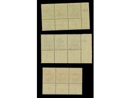 1920, Nicht ausgegeben Germania 20-40 Pfennig, je im waagerechten Unterrand-Dreierstreifen mit Ur-HAN, postfrisch, tadellos, 