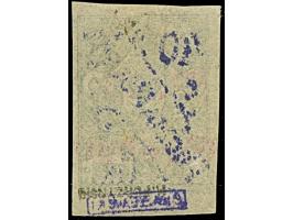 1919, 40 Gr. auf 2 Kop. graugrün, farbfrisch und allseits voll- bis breitrandig geschnitten, sauber handschriftlich mit “B” (