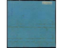 2 Sgr. auf blau im 8er-Block aus der rechten oberen Bogenecke, links noch voll-, sonst breitrandig, oben mit komplettem Bütte