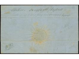 1860 (ca.), “DAMPFBOOT EXPRESS 25.6.” Rahmenstempel klar in Blau auf Begleitbriefhülle für eine Partie Stühle, vermutlich von