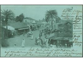 “DSP OST-INDISCHE LINIE *b 22.9.03 (D.Braunfels) sehr klar auf Germania 10 Pfg. auf Ansichtskarte ”Triplicane, Madras" mit Te