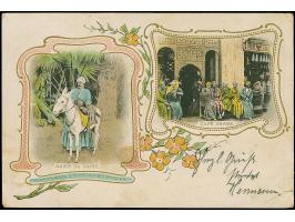 “DSP OST-INDISCHE LINIE *gg 24.10.04" klar auf Germania 10 Pfg. auf Ansichtskarte “Port Said” mit Grußtext nach Elsfleth mit 