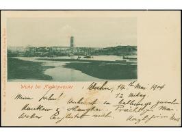 “DSP YANGTSE-LINIE d 14.5.04” (D. Mei-Lee) klar auf Ausgabe1901 10 Pfg. auf Ansichtkarte “Wuhu bei Niedrigwasser” mit Text na