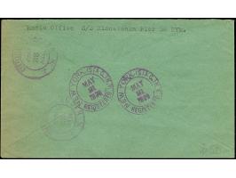 1929, USA Freimarke 17 C. mit stummen Ovalstempel auf R-Ocean-Letter “British Wireless Marine Service” von “NEW YORK MAY 21.1