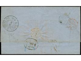 1860, “PERNAMBUCO JA 15.60” schwarzer EKr. rückseitig auf komplettem Faltbrief mit Leitvermerk “Per St. Avon” via London mit 