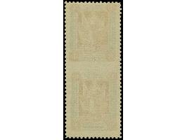 1920, 1. Mailänder Ausgabe 1 Mark im senkrechten Paar, mittig ungezähnt, postfrisch, tadellos, sehr selten, unsigniert mit Fo