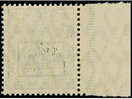 1918, Gültig 9. Armee, Germania 20 Pfennig hellblauviolett, Friedensdruck, linkes Seitenrandstück, farbfrisch und gut gezähnt