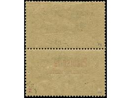 1921, Plebiscite 50 Pfennig grau, senkrechtes Paar, dabei die obere Marke ohne Aufdruck, farbfrisch und gut gezähnt, postfris