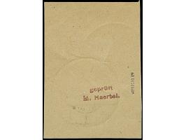 1920, Nationalversammlung 15 Pfennig siena/schwärzlichtürkisblau, farbfrisch und gut gezähnt, sauber mit Stempel “OPPELN 19.2