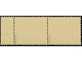 1943, Hoheitszeichen 6 Groszy im waagerechten Randpaar mit markant nach links verschobenem Werteindruck, dadurch auf der rech