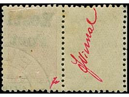 1941, 5 Kopeken bräunlichrot, linkes Seitenrandstück mit gezähntem Leerfeld in Markengröße, sauber gestempelt, tadellos, in d