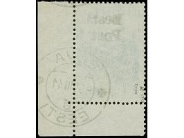 1941, Erdölbohrturm 1 Rubel schwärzlichgrün, rechte untere Bogenecke, farbfrisch und gut gezähnt, sauber gestempelt “ELVA -9.