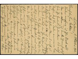 “DSP LINIE HAMBURG-WESTAFRIKA XLII ….10.12.” klar auf Frage-Ganzsachenkarte von “EISLEBEN 1.10.12” über Hamburg per Schiff na