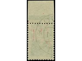 1941, “Eesti post”, handschriftlicher Aufdruck in roter Tinte: 15 Kopeken, Oberrandstück, farbfrisch und gut gezähnt, sauber 