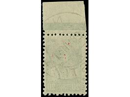 1941, “Eesti post”, handschriftlicher Aufdruck in roter Tinte: 20 Kopeken, Oberrandstück, farbfrisch und gut gezähnt, sauber 