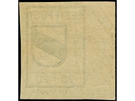 1941, Wappenschild 20 Kopeken, geschnitten, Type II, linkes Seitenrandstück, ohne Blaudruck, postfrisch, tadellos, sehr selte