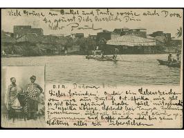 1915, Kaiseryacht 7½ H. mit klarem Stempel “DODOMA (DOA) 10.5.15” auf Ansichtskarte “Zanzibar” mit viel Text via “IBO 8.7.15”