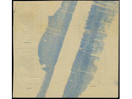 1941, Wappenschild 30 Kopeken, geschnitten, Type I, Unterrand-Viererblock mit zwei Zwischenstegpaaren auf ungummiertem Papier