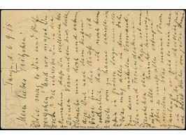 1915, Kaiseryacht 4 H. mit Wasserzeichen als Zufrankatur auf Ganzsachenkarte 4 H. mit Stempel “TANGA DOA a 9.9.15” &nbsp;und 