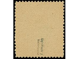 1916, Ansichten 10 Pfennig mattultramaringrau/dunkelopalgrün, mit Doppeldruck des grünen Mittelstücks, farbfrisch und gut gez