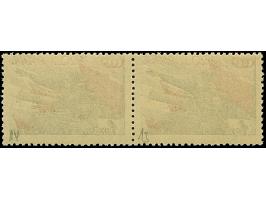 Rote Armee 1 Rubel schwarz/dunkelrot, waagerechtes Paar mit kopfstehenden Aufdrucken, die linke Marke in Type I, die rechte i