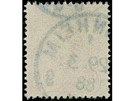 25 Pfg. gelblichbraun mit klarem EKr. “(MAN)NHEIM 1 *g 29.3.88”, die farbfrische Marke hat einen unauffälligen, bildseitig ni