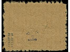 1941, Kontrollzeichen mit Aufdruck 1,50 Krb. mittelockerbraun auf senkrecht gestreiftem Papier, mit doppeltem Aufdruck, farbf