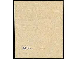 SÜDUKRAINE: 1944, Nowo Mirgorod 18 Pfennig dunkelrotbraun, breitrandig ungezähnt, ohne Gummi wie verausgabt, tadellos, sehr s