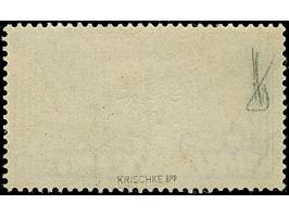 1944, Flugpost-Eilmarke 2 Lire schwarzgrautürkis, mit Probeaufdruck mittig statt links, postfrisch, tadellos, u.a. sign. Kris