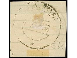 1943, 3 Qind schwärzlichgelbbraun, linkes Seitenrandstück mit kopfstehendem Aufdruck, sauber mit Stempel “TIRANE DEGE 22-.5.4