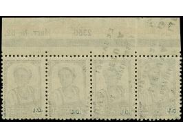 1941, Nepriklausoma 50 Kopeken braun, waagerechter Oberrand-Viererstreifen mit stark verschobenem sowie schräg verlaufendem A