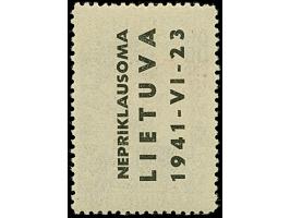 1941, Majakowski 80 Kopeken blau, mit vorder- und rückseitigem Aufdruck, postfrisch, tadellos, eine sehr seltene Abart, nach 