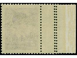 1942, Flugpost 10 auf 12 Dinar dunkelpurpurviolett, ohne Netzüberdruck, linkes Seitenrandstück mit kleinem Leerfeld und senkr