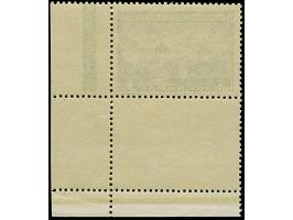 1942, Serbische Klöster 7 Dinar schwarzgraugrün, aus der rechten unteren Bogenecke mit vollständig gezähnten Leerfeld in Mark