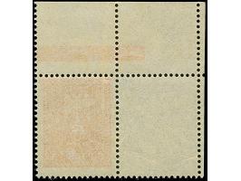 1942, Serbischer Doppeladler 6 Dinar dunkelrötlichoranyge, aus der linken oberen Bogenecke mit vollständig gezähnten Leerfeld