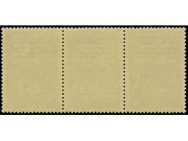 1941, Bombengeschädigte in Nis 1,50+4 Dinar grün, waagerechter Dreierstreifen, die mittlere Marke &nbsp;mit Aufdruckabart “er