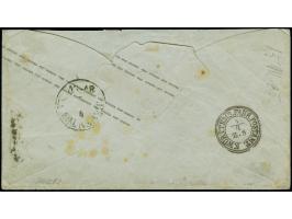 1863, 18 Kr. orangegelb zusammen mit 18651 Kr. grün durchstochen, beide farbfrisch und gut gezähnt bzw. durchstochen mit DKr.