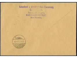 1952, Persönlichkeiten 80 Pfg. auf gestrichenem Papier mit Lacküberzug, zusammen mit Pieck 5 Pfg., sauber mit Stempel “BAD LA