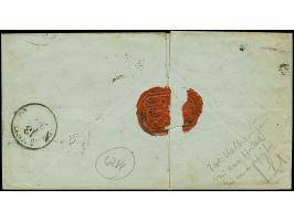 &nbsp;1850, 2 Sgr. auf blau, zwei senkrecht schräg geschnittene Hälften, leicht überlappend fast genau zu einem Markenbild z