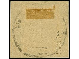 1919, Aufdrucktype II, roter Aufdruck: Germania 25 Pfennig rotorange auf gelbweiß, doppelter Aufdruck, farbfrisch und gut gez