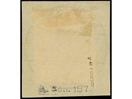 1919, Aufdrucktype I: Germania 50 Pfennig dunkelgraulila auf hellchromgelb, sauber mit Stempel “K.D. Feldpoststation 11.1.19 