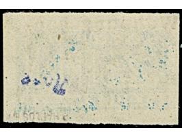 2 Pfg. geschnitten mit Wasserzeichen 1W und rotem Aulendorfer Aufdruck, postfrisch, der Aufdruck punktuell mit kleinen dunkle